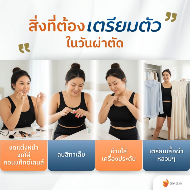 สิ่งที่ต้องเตรียมตัสในวันดูดไขมัน