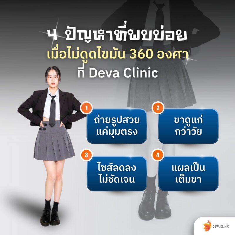 4 ปัญหาที่พบบ่อยเมื่อไม่ดูดไขมัน 360 องศา ที่ Deva Clinic